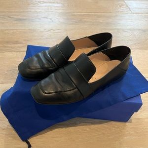 Stuart Weitzman Black Leather Loafers